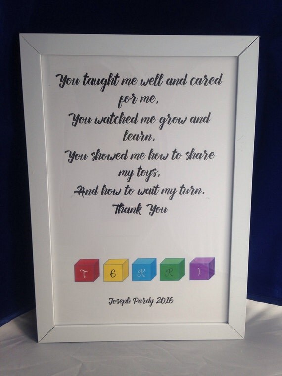 thank letter kindergarten you Handmade Nursery Assisant Pre Gift School Present Teacher thank letter kindergarten you Handmade Nursery Assisant Pre Gift School Present Teacher