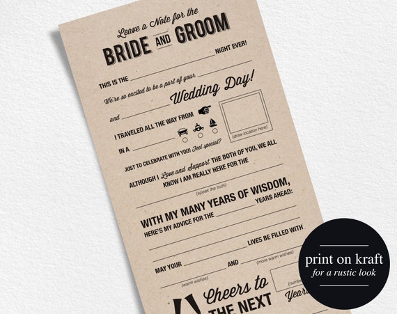 Wedding Mad Libs Printable Template Wedding Keepsake by ... Wedding Mad Libs Printable Template Wedding Keepsake by ...