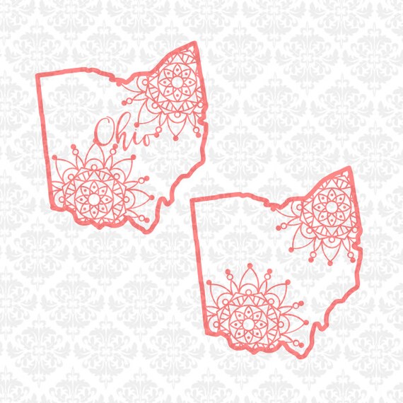 Download Ohio Mandala Filigree Zentangle Paisley Intricate SVG DXF Ai