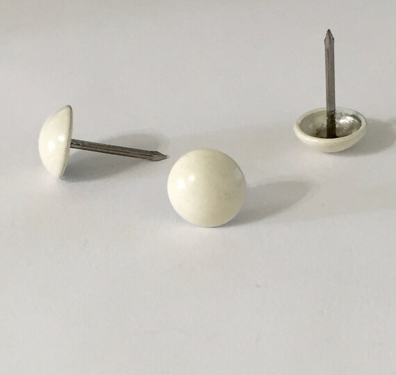 25pcs Upholstery Tack Decorative Nails Oyster by KirasSupplies