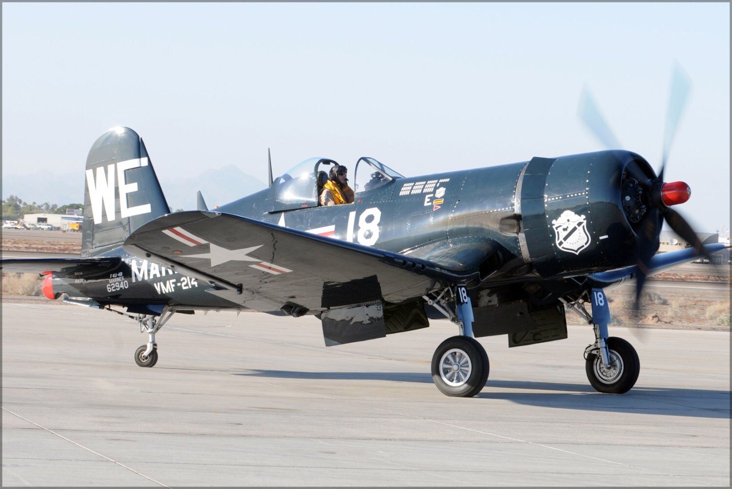 24x36 Poster . Vought F4U-4B Corsair Yuma Arizona