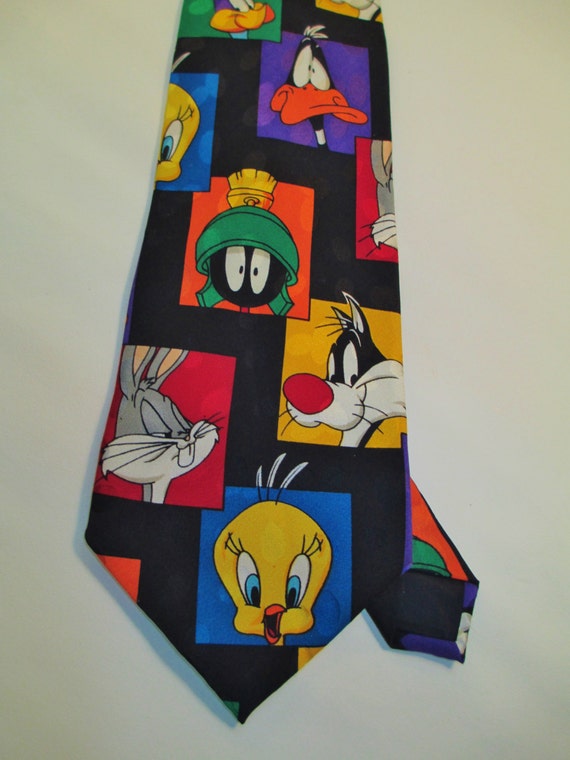 Necktie Looney Tunes Men's Silk by LuckyLeesLabyrinth on Etsy