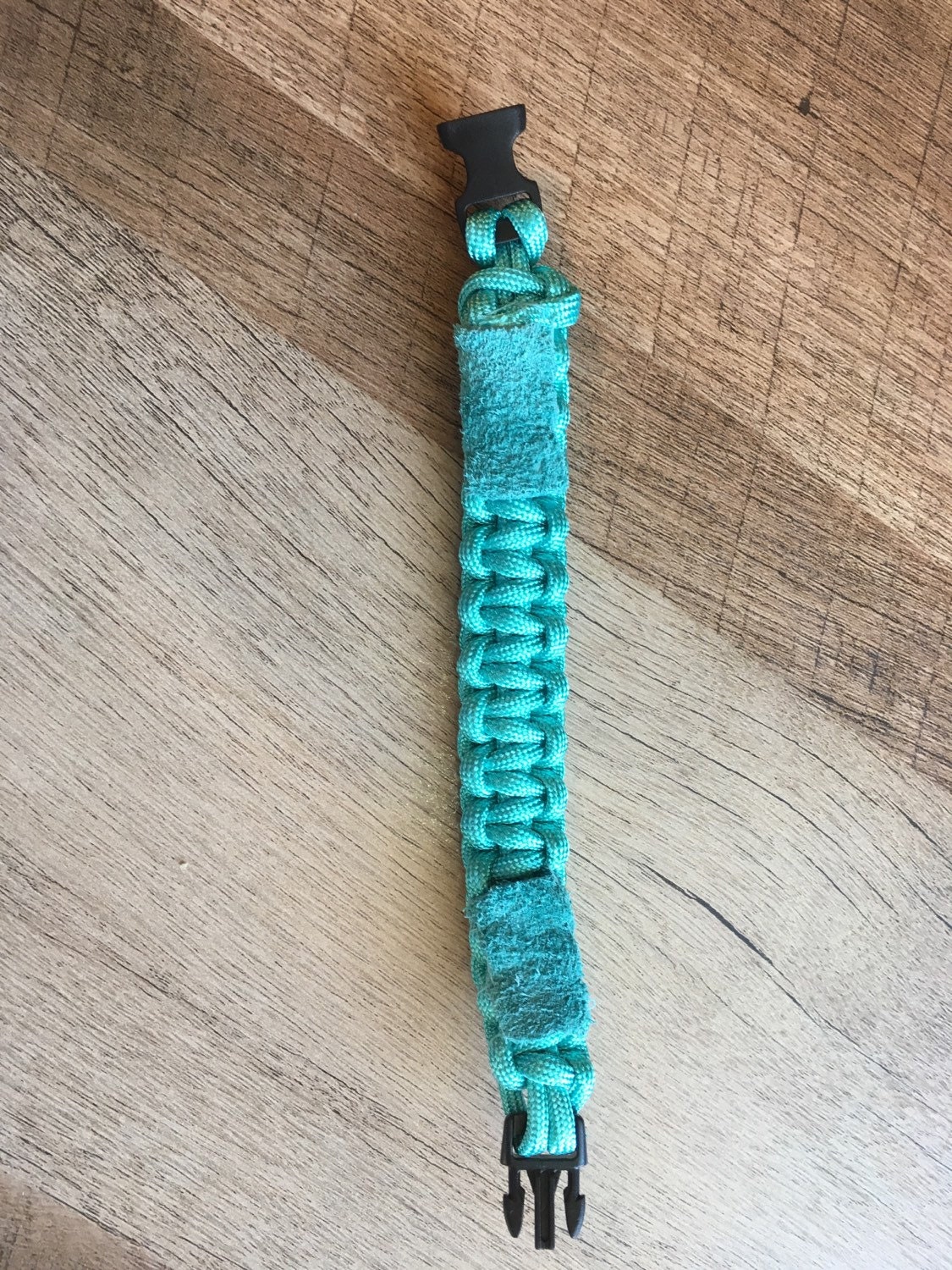 Paracord essential oil diffuser bracelet kids/adults teal