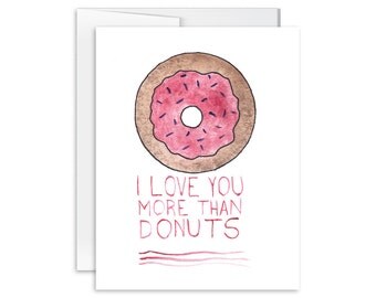 Donut card | Etsy