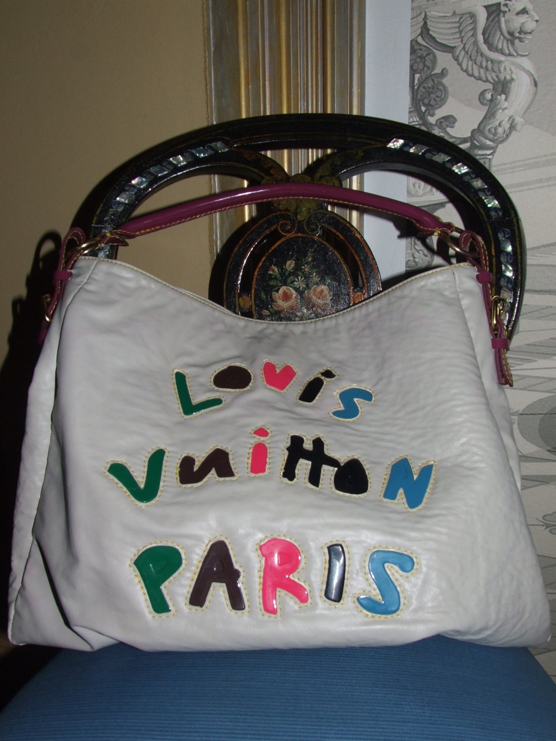 LOUIS VUITTON PARIS made in France Multicolor Monogram Louis