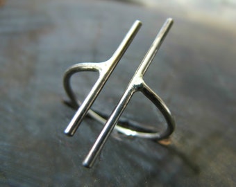 Unique Sterling Silver Ring - sterling silver knuckle ring / silver band ring