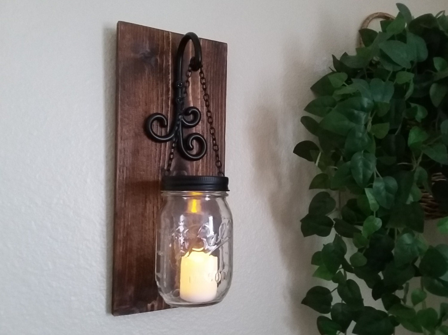 Mason Jar SconceMason Jar Wall Decor Mason Jar Wall Sconce