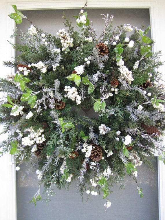 xxl handmade winter white berry wreath winter wreath holiday xxl handmade winter white berry wreath winter wreath holiday