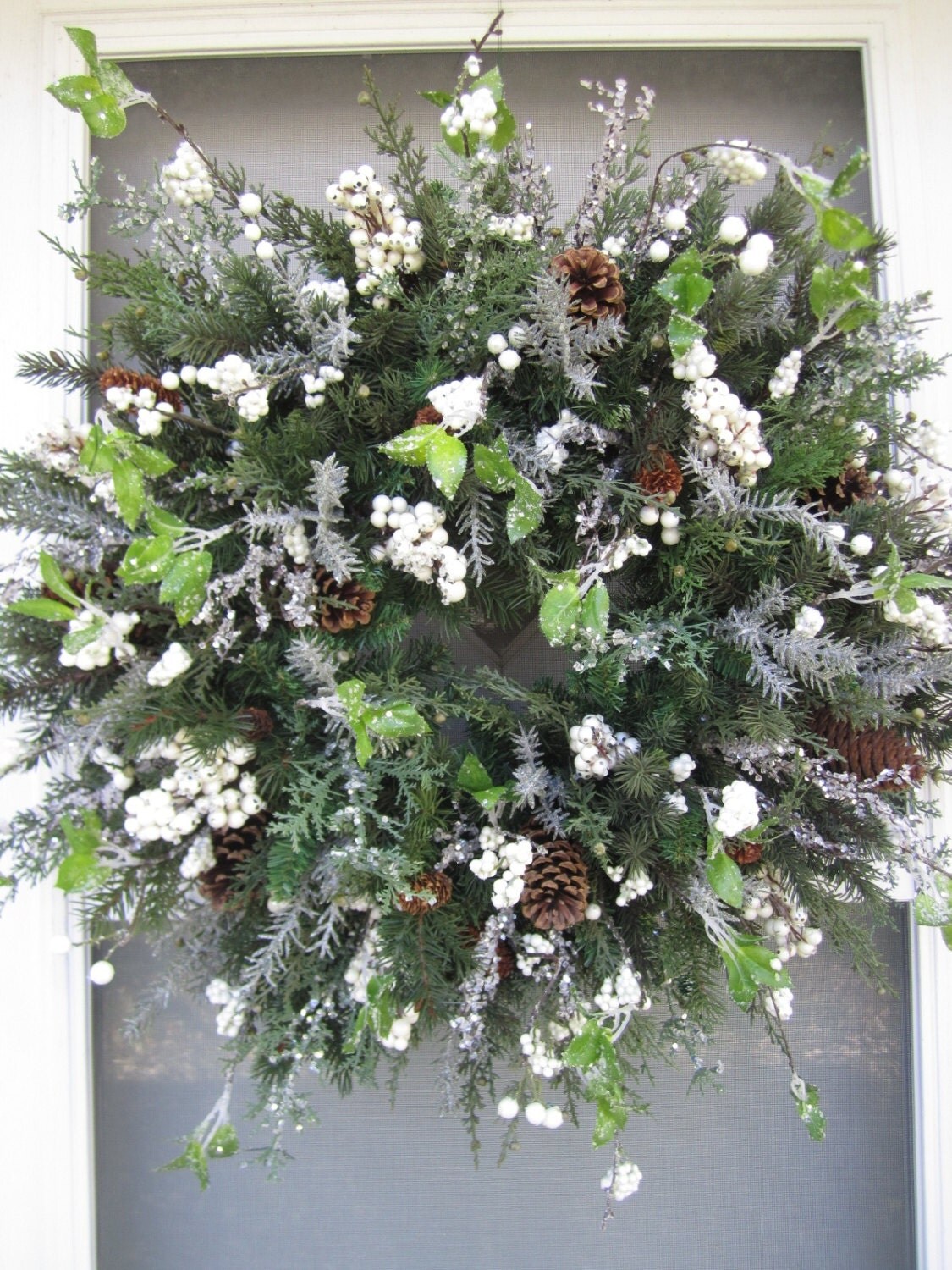 xxl handmade winter white berry wreath winter wreath holiday xxl handmade winter white berry wreath winter wreath holiday
