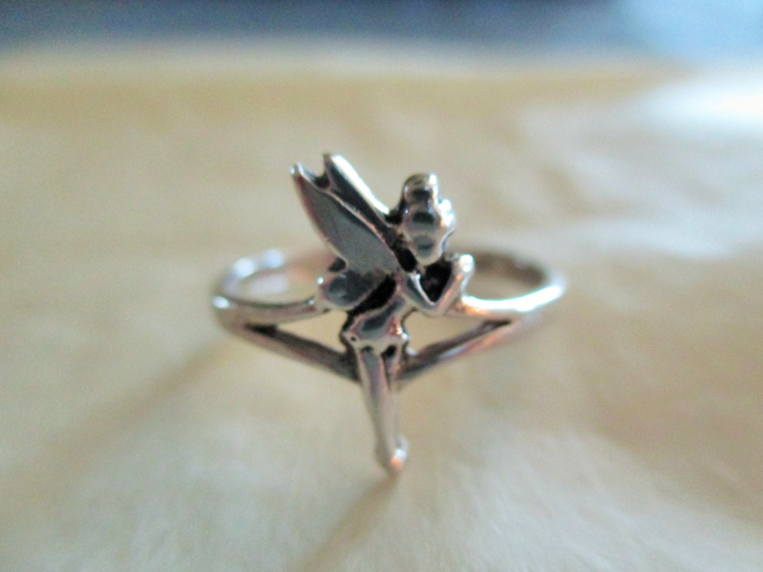 Vintage Disney Tinkerbell Ring Sterling Silver size 6.5