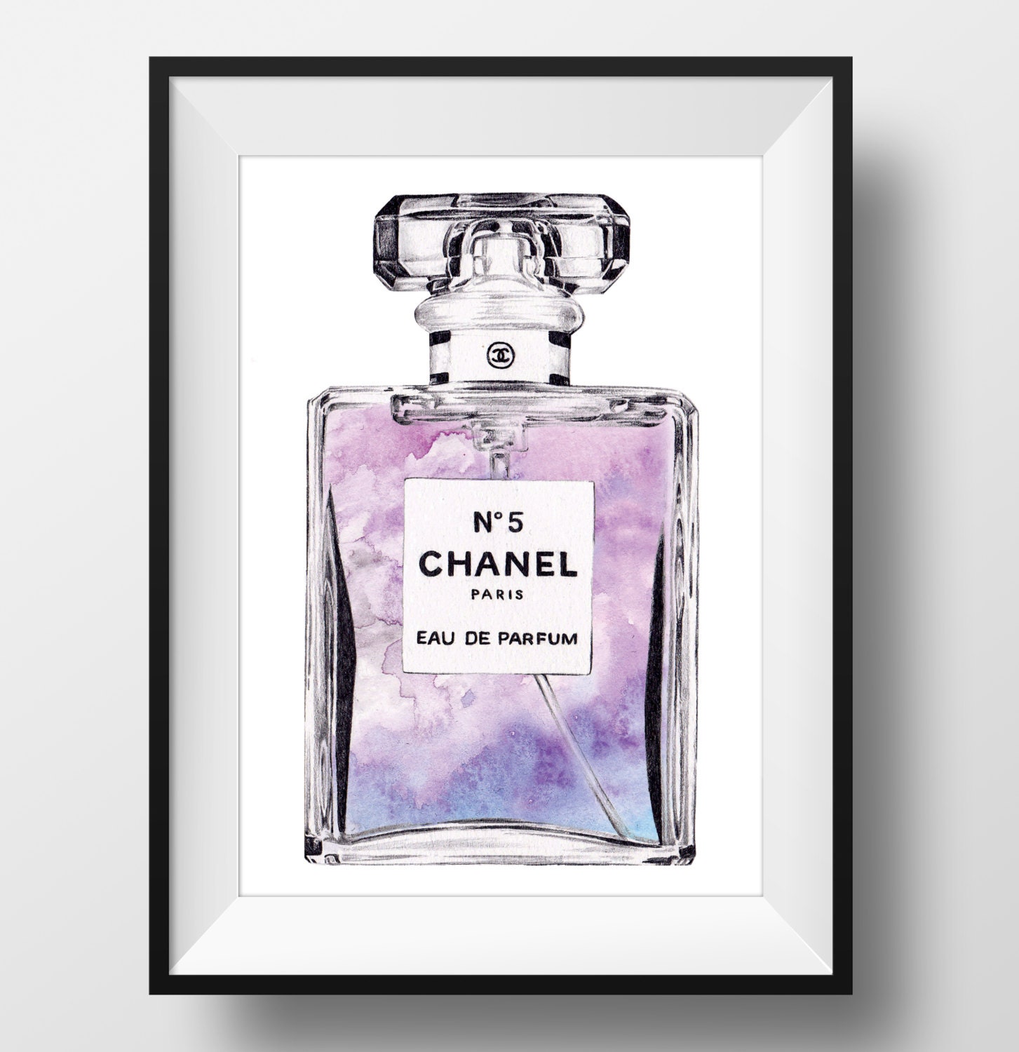 CHANEL No.5 'Purple Sky' Perfume Print Original