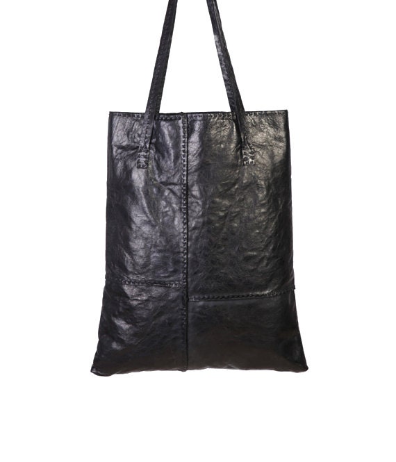 Soft Leather Tote Black leather Tote Bag Shoulder Leather