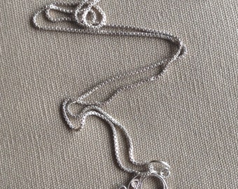 Delicate Sterling Silver Filligree Pendant with Chain