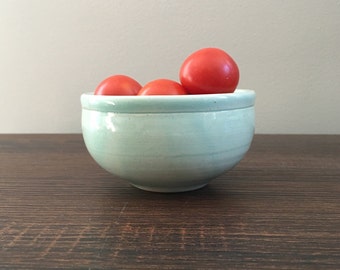 Blue Sorbet Bowl, Ice Cream Bowl, Dessert Bowls, Blue Bowls, Small Serving Bowls, Ceramic Bowl
