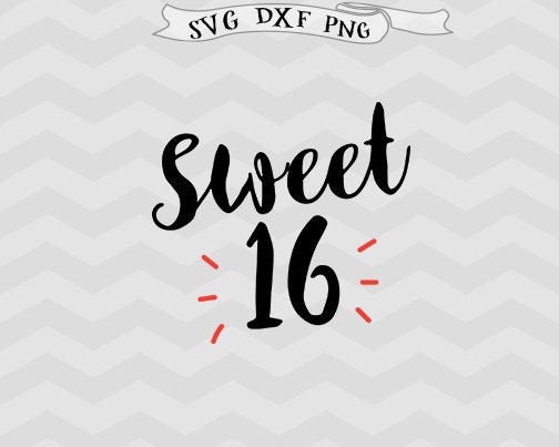 Download sweet 16 svg sixteen svg birthday svg Iron on svg files for