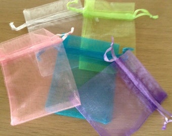 Organza gift bags, set of 20 pcs - Organza wedding bags _ Jewelry bags 7x10 cm _ baby shower gift bag _ thank you gift bag