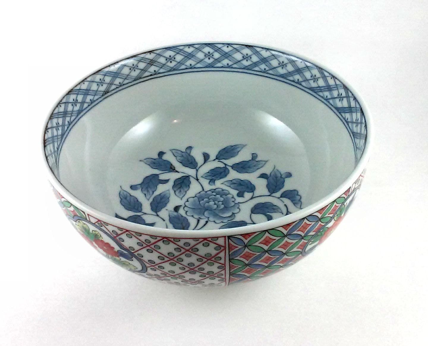 Floral Japanese Rice Bowl Blue and White Dining Ware