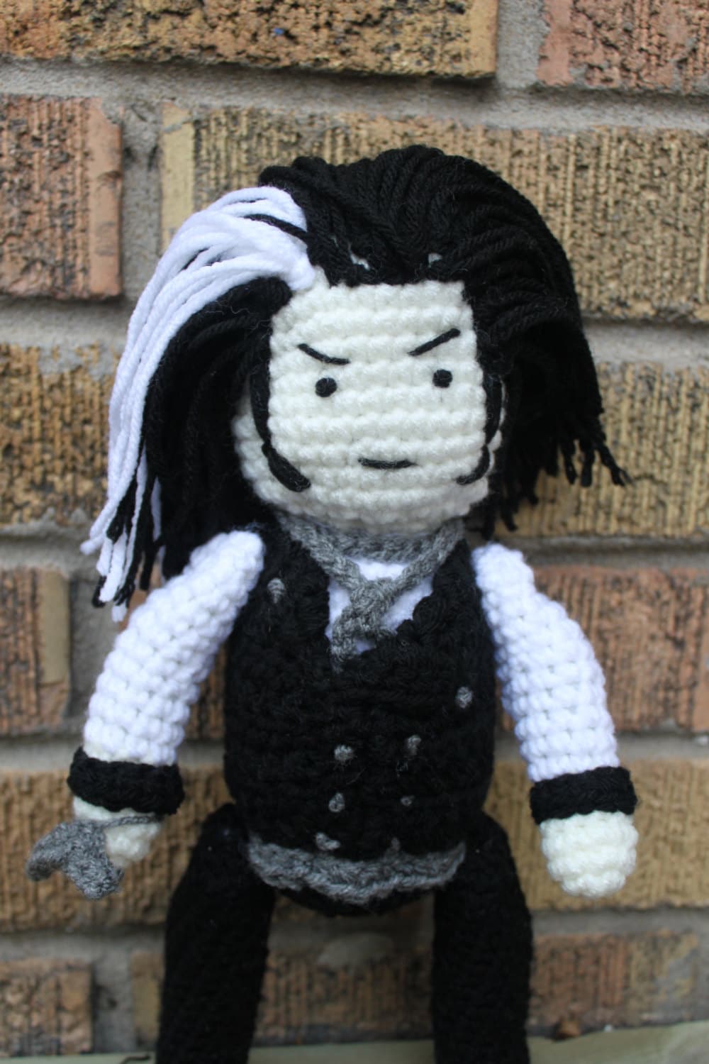 SALE Sweeney Todd Crocheted Doll Handmade by ImKnottyandTwisted