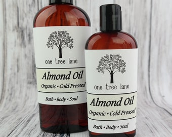 Organic Sweet Almond Oil • Cold Pressed • Carrier Oil • Base Oil • Massage • Aromatherapy •