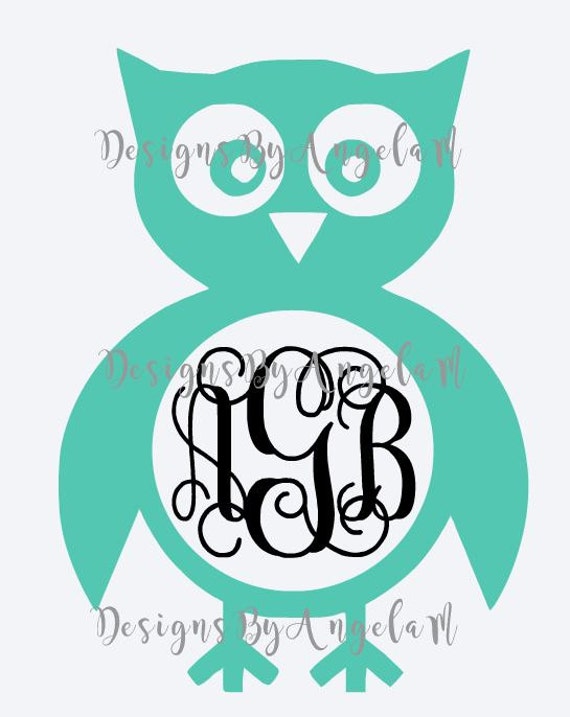 Download Cute Owl Monogram SVG Digital cutting file Instant Download