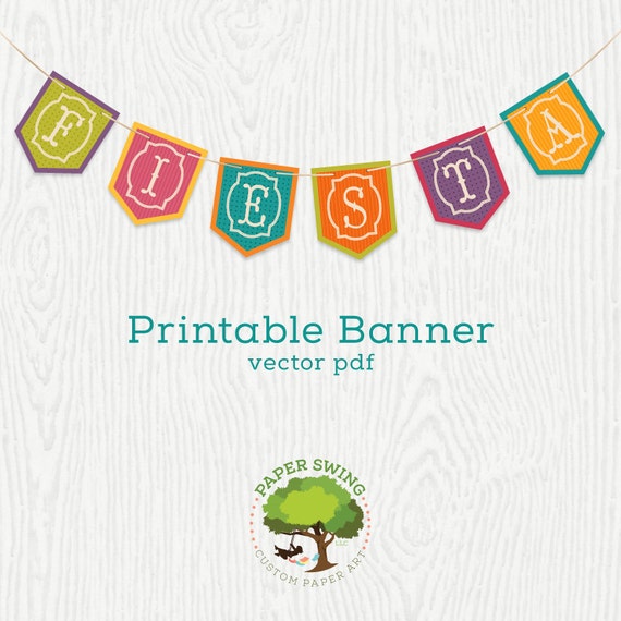 Diy Printable Fiesta Banner Flags