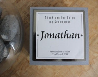 Personalised 'Thank you for being my Groomsman/Best Man' Gift Box by DPJ Designs