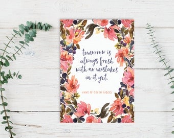 Anne of Green Gables Poster + Card | Tomorrow is Always Fresh