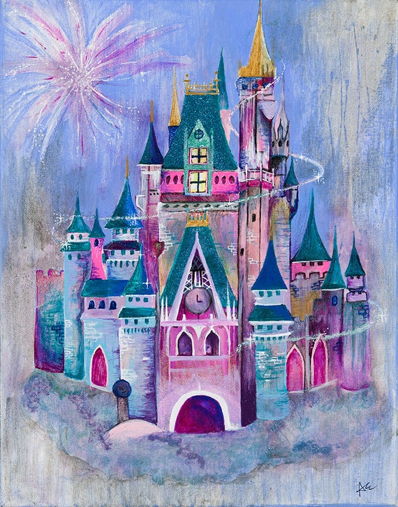 Cinderella's Castle Print by ArtbyAshE on Etsy