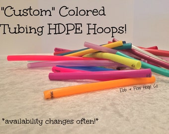Colored HDPE NAKED "Custom" Collapsible Hula Hoop - Keeps Color Options Wide Open! - 3/4" OR 5/8"