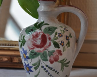 Antique French Vase, St Clement Porcelain, Ceramic Vase, Flower Vase, Flower Decor,French Home, Faience Jug, French Kitchen, Made in France