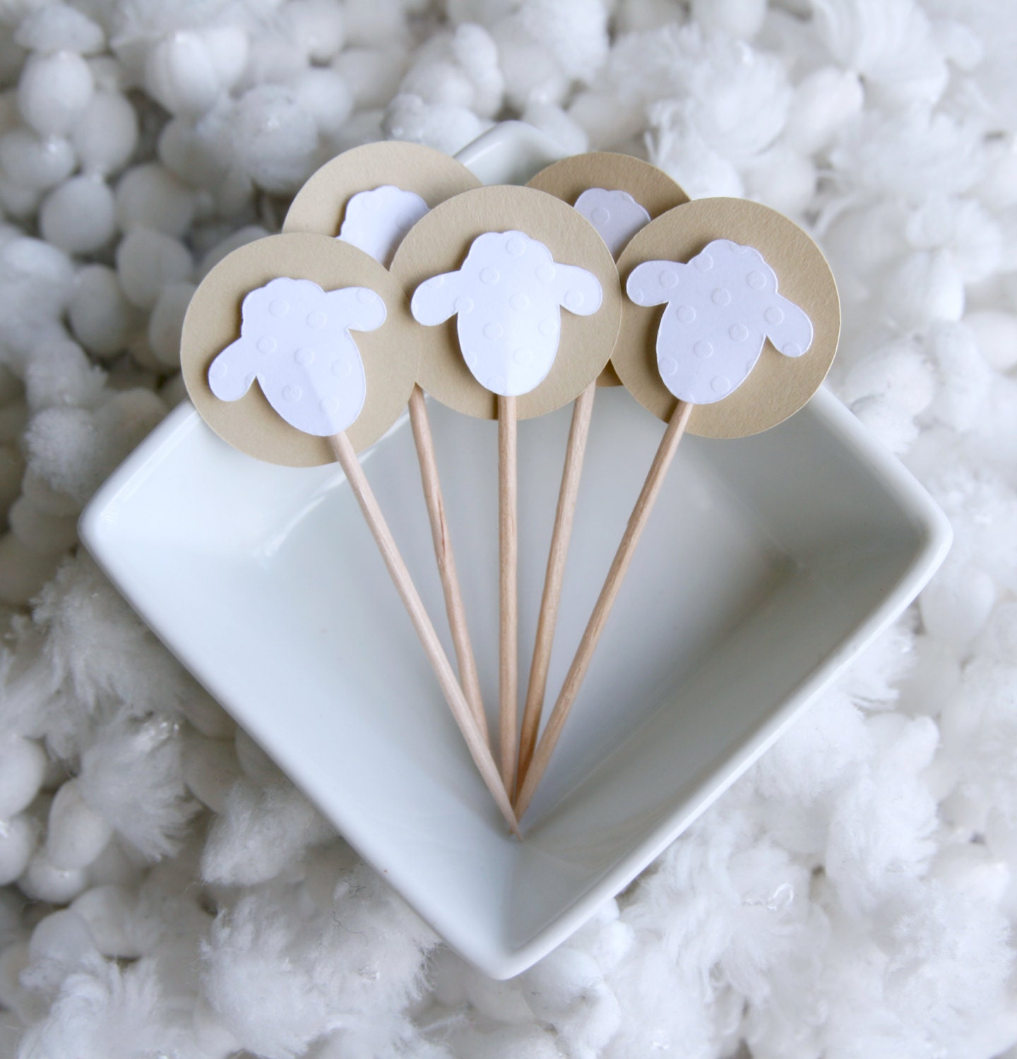 Lamb Cupcake Topper Little Lamb Baby Shower Baby Lamb