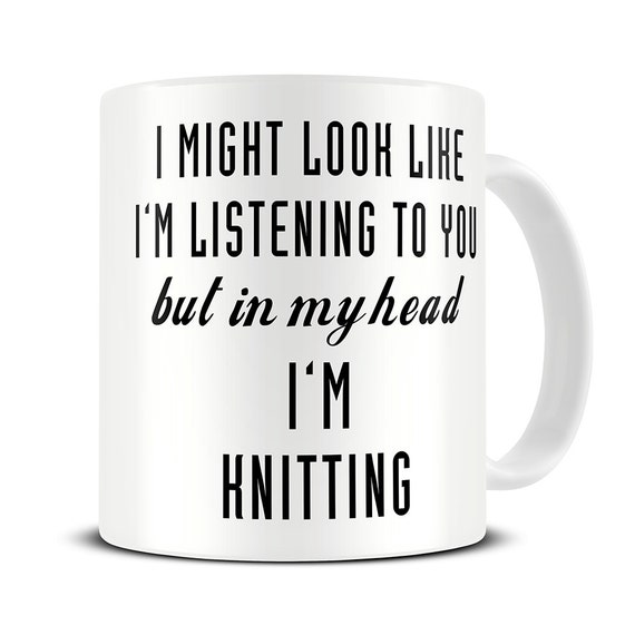 In My Head I'm Knitting Coffee Mug