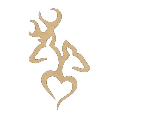 Buck and Doe Deer Cutout Shape Laser Cut Unfinished Wood