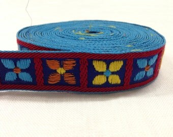 Nastro in cotone con decorazioni 22mm
