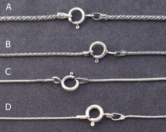 STERLING SILVER CHAIN - .925 - Rollo Chain - Ball Chain - Curb Chain - Figaro Chain - Necklace - Jewelry Supplies - Men - Women, handmade