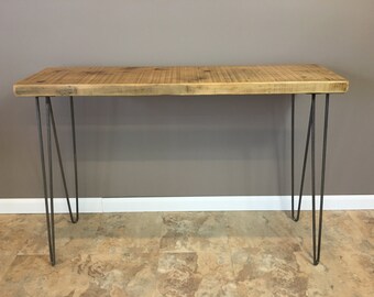 Urban Wood Console Table, Hairpin Legs, Modern, Rustic, Wood Table, Reclaimed Wood Furniture