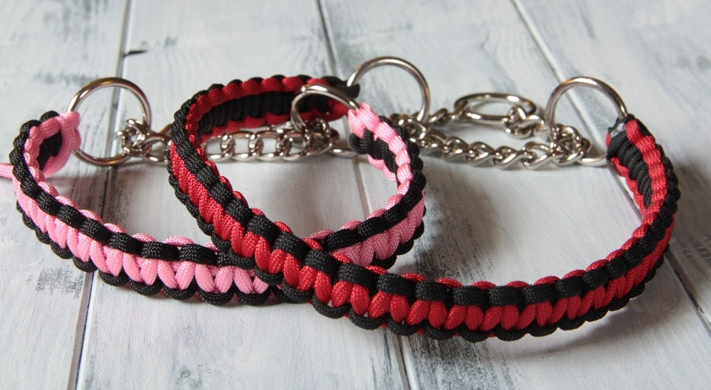 Paracord Martingale Dog Collar slip collar pet puppy training
