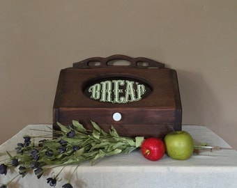 Vintage Wood Bread Box / Vintage Bread Box / Bread Box Wood / Bread Box