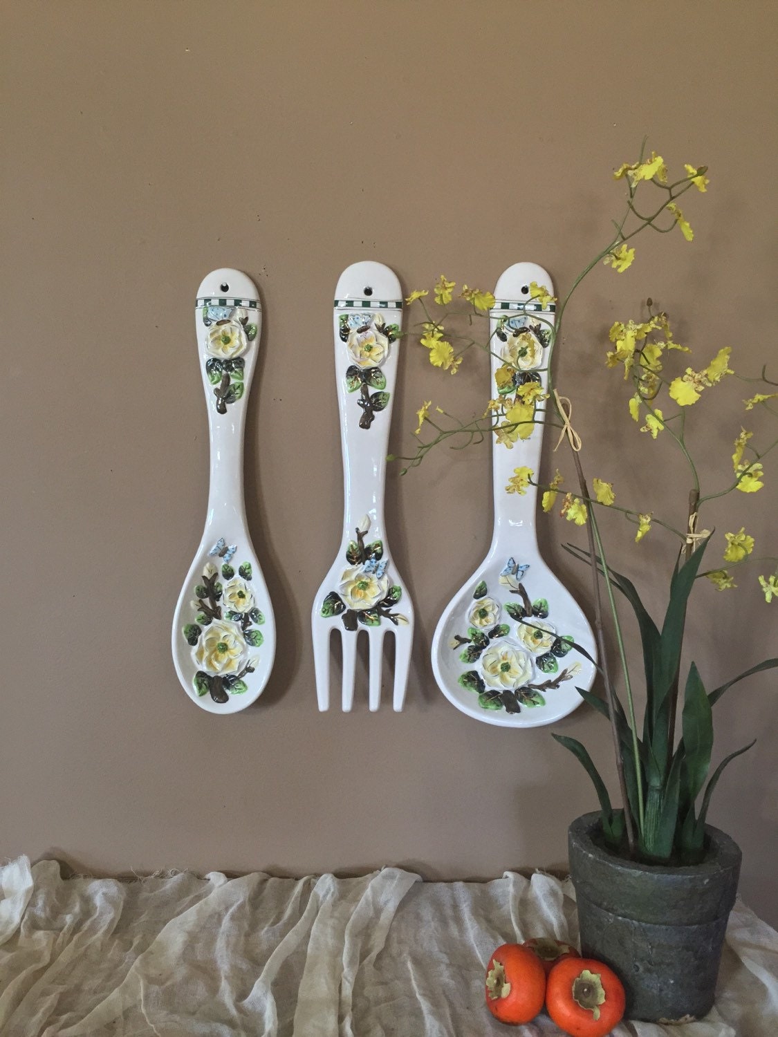 Vintage Spoon and Fork / Spoon and Fork Wall Decor / Spoon and