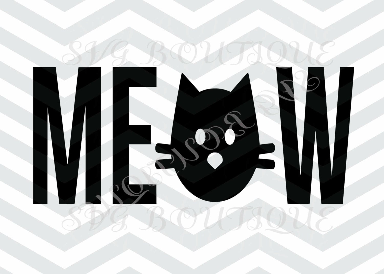 Meow SVG CUT File Kitten SVG File Cutting File png Meow