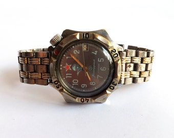 Soviet watch Russian watch Vintage Watch Men watch Mechanical watch vostok komandirskie men's wrist Commander Russian Army Komandirskie