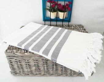 Gray Herringbone Turkish Towel,Gray Herringbone Beach Blanket,Beach Blanket,Beach Cover up,Mothers Day Gift,Gray Beach Towel