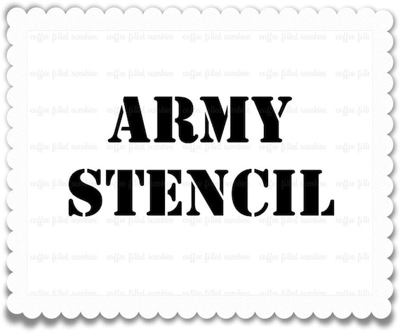 MILITARY STENCIL DECAL Army Vinyl Decal Custom Monogrammed