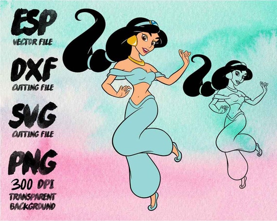 Download Disney Princess Jasmine Clipart , SVG Cutting , ESP ...