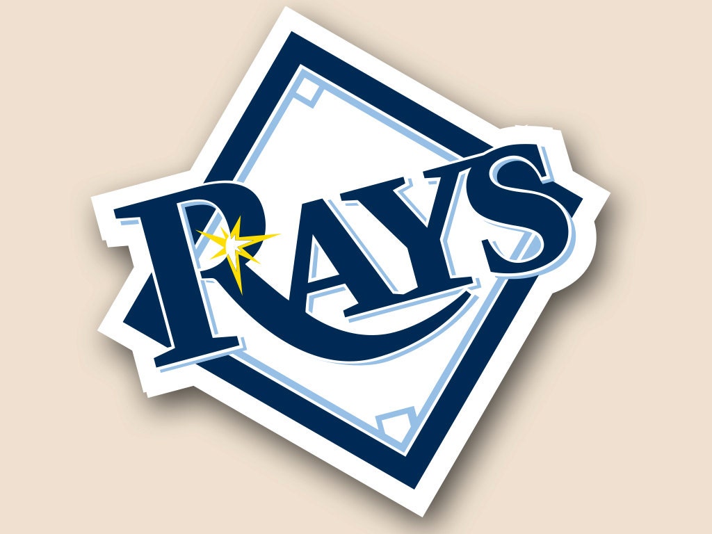 TAMPA BAY RAYS Set of 2 Vinyl Cornhole Decal Logo Wall Sticker