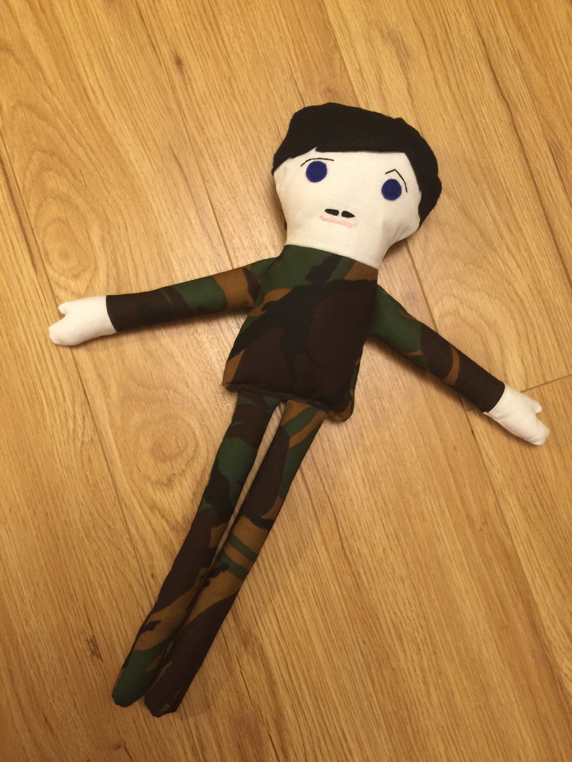 Soldier Rag doll in carry case