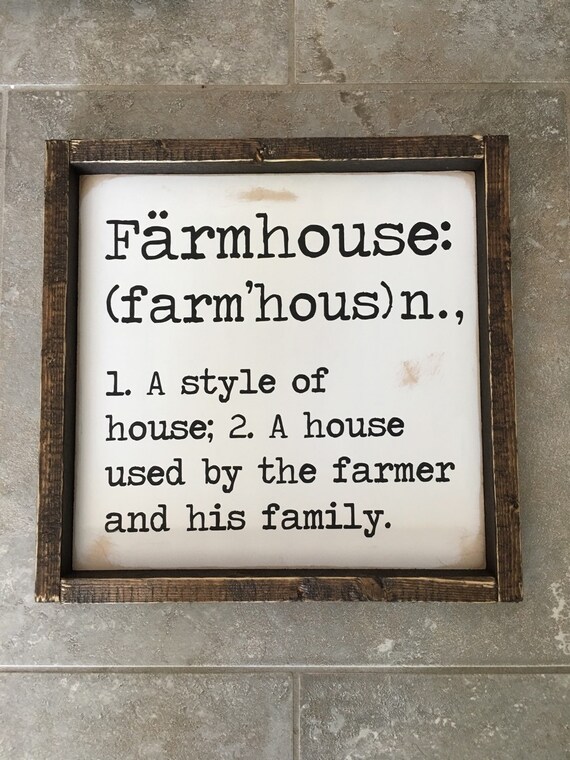 Items similar to Farmhouse Definition Wood Sign on Etsy