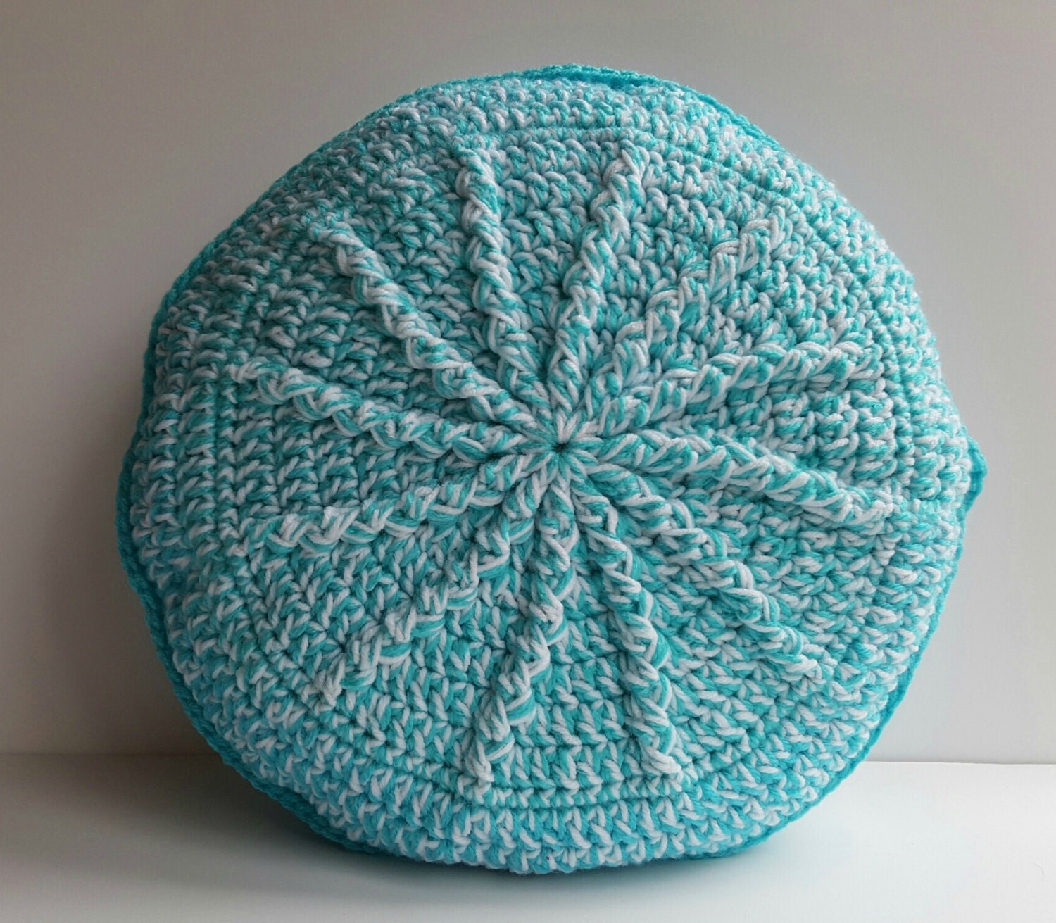 Crochet Round Pillow Throw Pillow By Bellafarfallaboutiqu