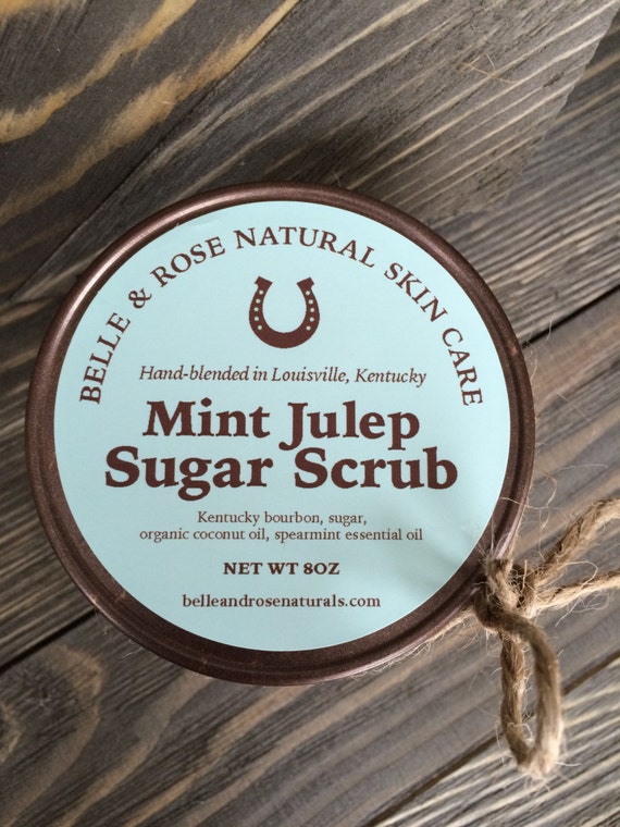 4 oz Mint Julep Sugar Scrub by BelleandRoseNaturals on Etsy