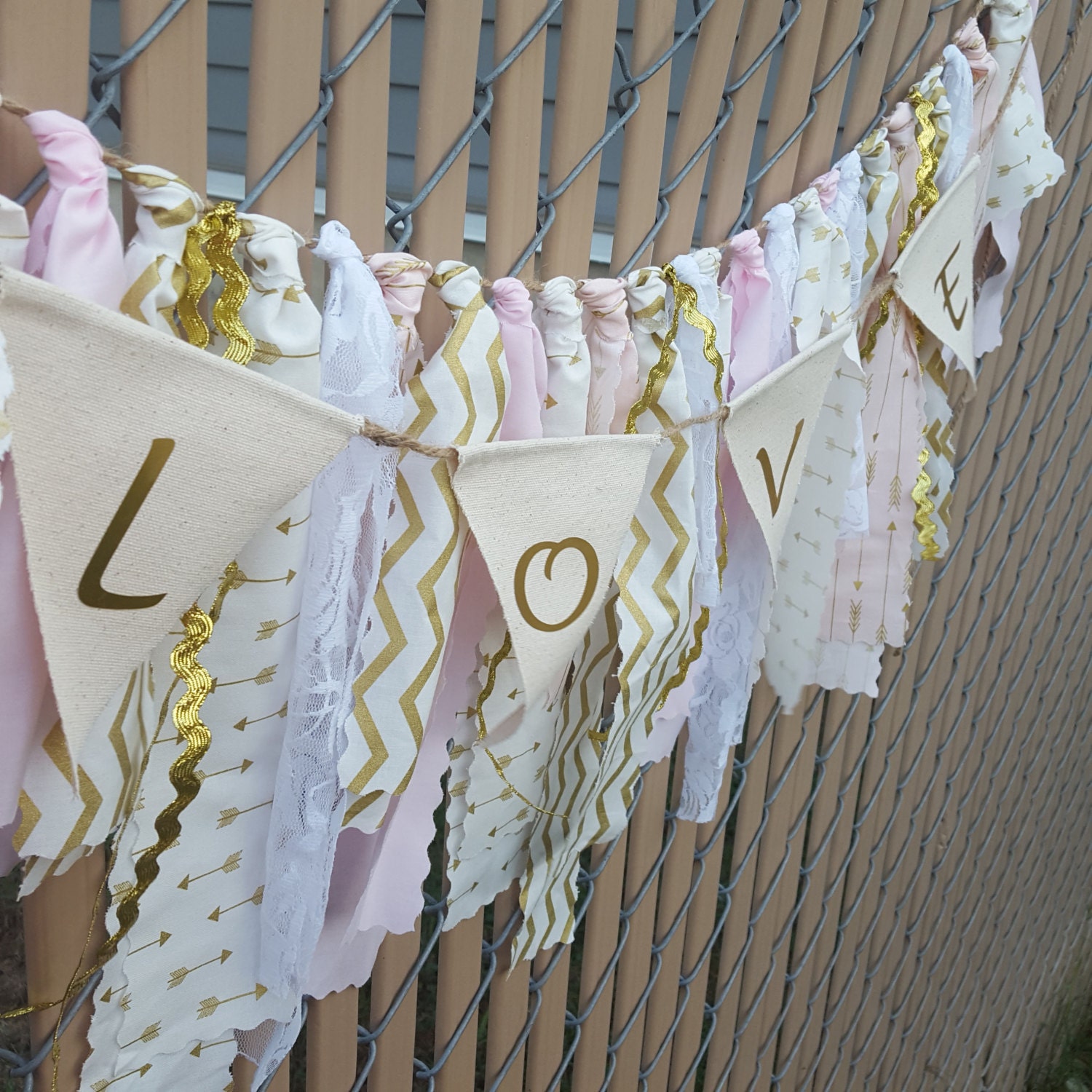 Pink And Gold Arrow Wall Banner